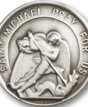 Antique Silver St. Michael the Archangel Visor Clip