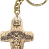 Papal Crucifix Keychain