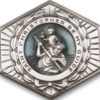 Antique Silver St. Christopher Visor Clip