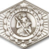 Antique Silver St. Christopher Visor Clip