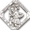 Antique Silver St. Christopher Visor Clip