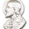 Antique Silver Sacred Heart Visor Clip