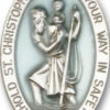 Antique Silver St. Christopher Visor Clip