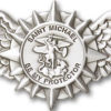 Antique Silver St. Michael / Wings Visor Clip