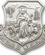 Antique Silver Lord Is My Shepherd Visor Clip