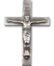 Antique Silver Crucifix Visor Clip