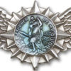 Antique Silver St. Christopher / Wings Visor Clip