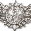 Antique Silver St. Christopher / Wings Visor Clip