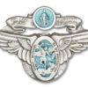 Antique Silver O/L of the Highway / St Michael Visor Clip