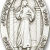 Antique Silver Divine Mercy Visor Clip