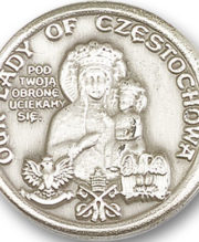 Antique Silver O/L of Czestochowa Visor Clip