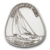Antique Silver God Bless This Sailboat Visor Clip
