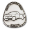 Antique Silver God Bless This Pickup Visor Clip
