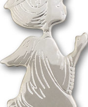 Silver Plate Angel Visor Clip