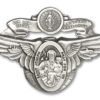 Antique Silver O/L of the Highway / St Joseph Visor Clip