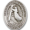Antique Silver St. Joseph of Cupertinoy Visor Clip