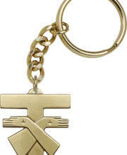 Franciscan Cross Keychain
