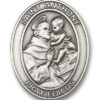 Antique Silver St. Anthony Visor Clip