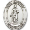 Antique Silver St. Barbara Visor Clip