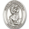 Antique Silver St. Christopher Visor Clip