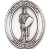 Antique Silver St. Florian Visor Clip