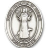 Antique Silver St. Francis of Assisi Visor Clip