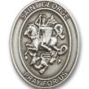 Antique Silver St. George Visor Clip