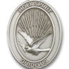 Antique Silver Holy Spirit Visor Clip