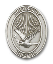 Antique Silver Holy Spirit Visor Clip