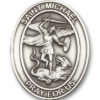 Antique Silver St. Michael the Archangel Visor Clip