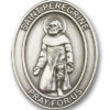 Antique Silver St. Peregrine Visor Clip