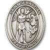 Antique Silver St. Sebastian Visor Clip