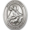 Antique Silver St. William Visor Clip