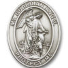 Antique Silver Guardian Angel Visor Clip
