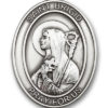 Antique Silver St. Brigid of Ireland Visor Clip