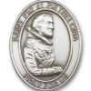 Antique Silver St. Pio of Pietrelcina Visor Clip