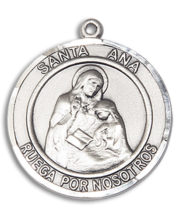 Santa Ana Round Medal and Necklace Spanish