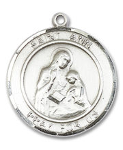 St. Ann Round Medal and Necklace