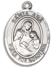 Santa Ana Medal and Necklace Spanish