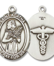St. Agatha - Nurse Medal and Necklace