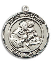 St. Anthony Of Padua Round Medal and Necklace