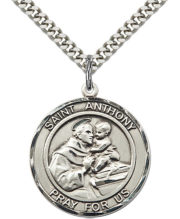 st anthony of padua round medal