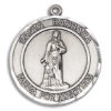Santa Barbara Round Medal and Necklace Spanish