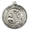 St. Cecilia Round Medal and Necklace