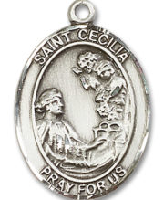 St. Cecilia Medal and Necklace