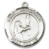 St. Bernadette Round Medal and Necklace