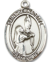 St. Bernadette Medal and Necklace