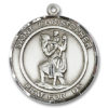 St. Christopher Round Medal and Necklace