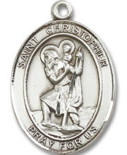 St. Christopher Medal and Necklace