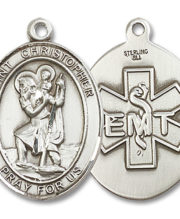 St. Christopher - Emt Medal and Necklace